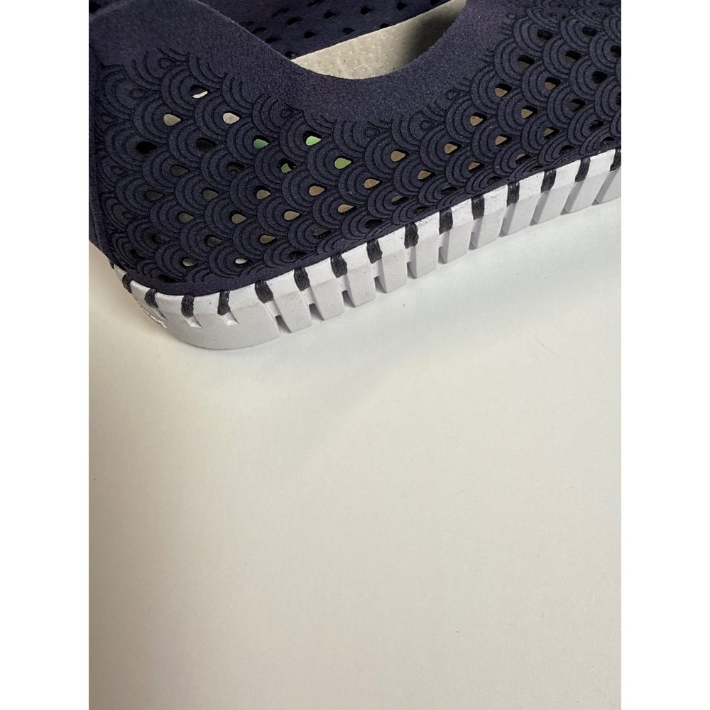 Ilse Jacobsen Tulip 139 Shoes Women 8.5 Navy Laser Cut Perforated Slip On Loafer - Picture 8 of 14